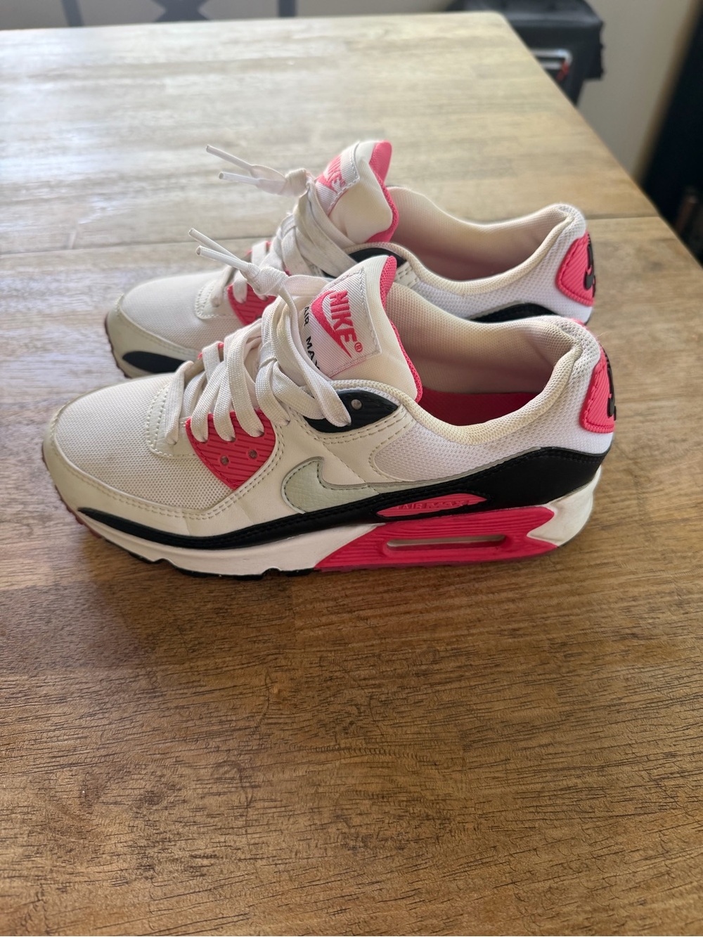 Nike Air Max 90 White Pink & Black Air Max Trainers